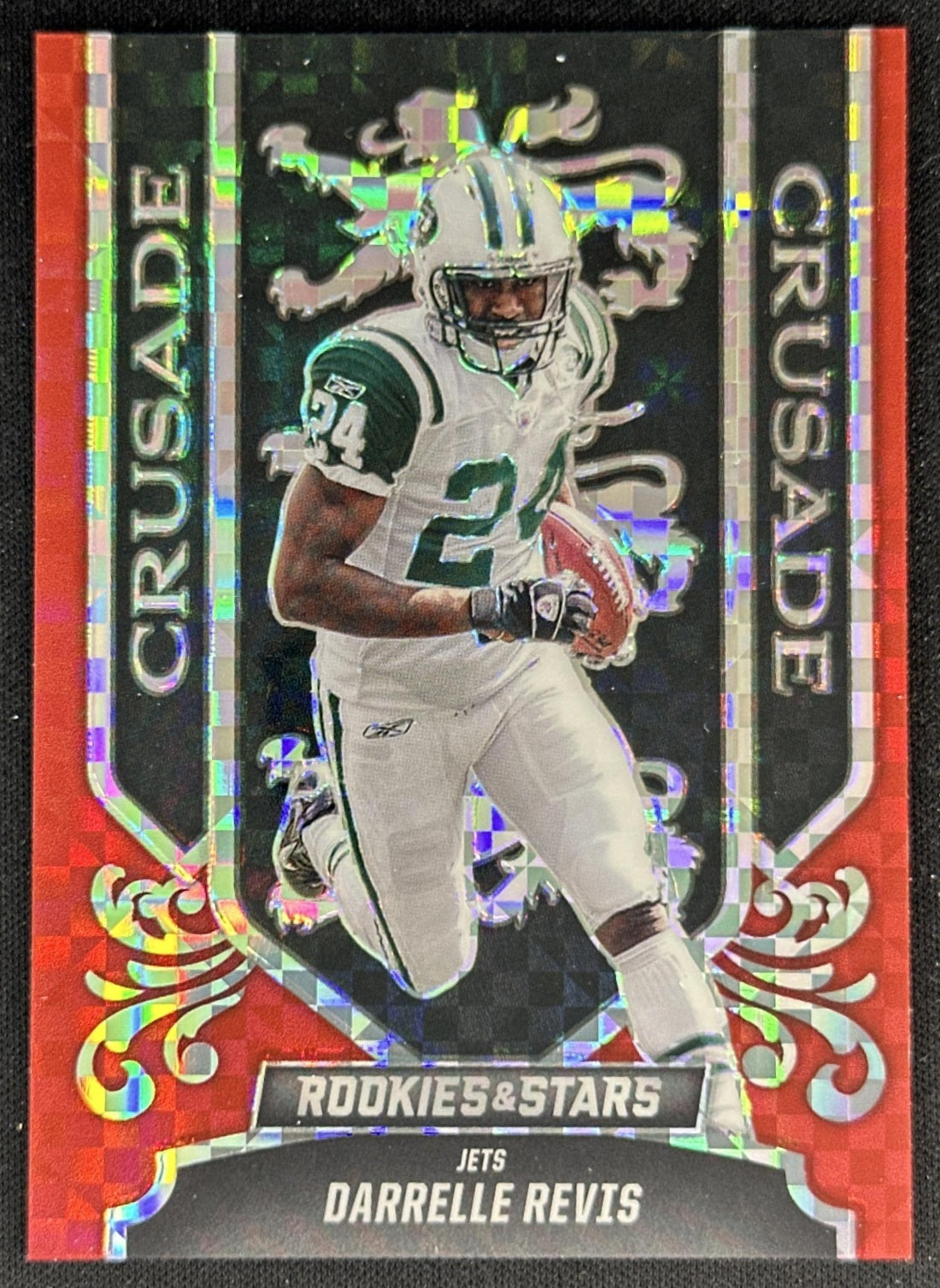 Darrelle Revis 2023 Panini Rookies & Stars Crusade Red Plaid Jets front
