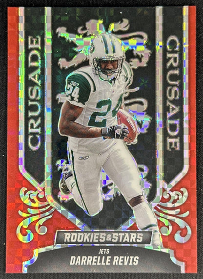 Darrelle Revis 2023 Panini Rookies & Stars Crusade Red Plaid Jets front