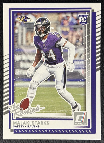 Malaki Starks 2025 Panini Donruss Rookies & Highlights Ravens Sports Trading Cards