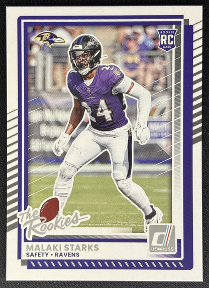 Malaki Starks 2025 Panini Donruss Rookies & Highlights Ravens Sports Trading Cards