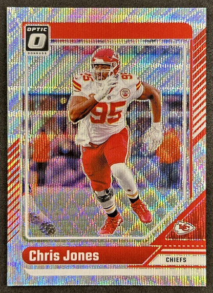 Chris Jones 2023 Panini Donruss Optic Wave Prizm /300 Chiefs front