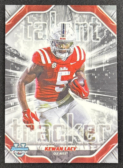 Kewan Lacy 2026 Bowman Talent Tracker Chrome Rebels Sports Trading Card