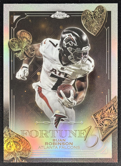 Bijan Robinson 2025 Topps Chrome Fortune 15 Refractor Falcons Default Title