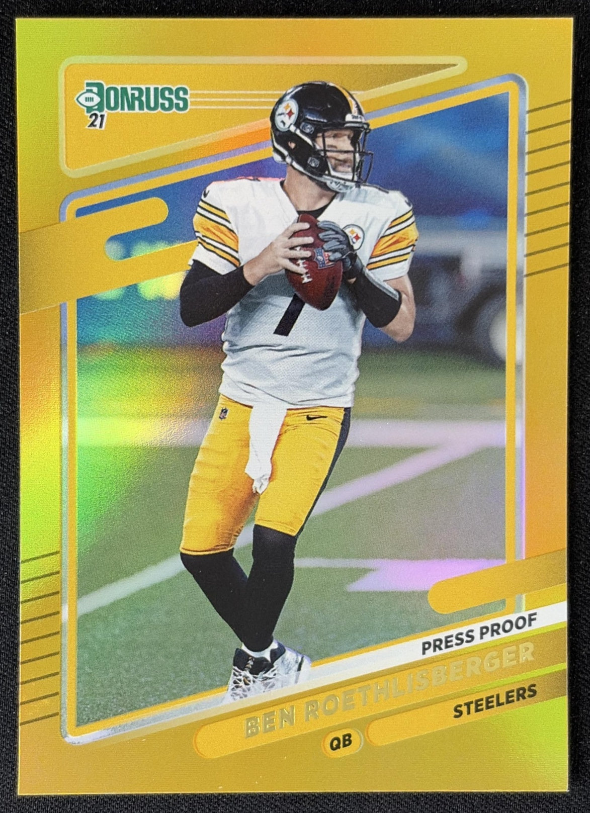 Ben Roethlisberger 2021 Panini Donruss Press Proof Premium Steelers - Pittsburgh Steelers