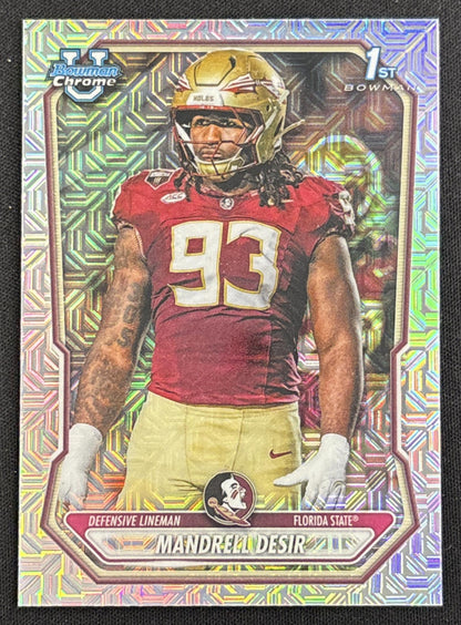 Mandrell Desir 2026 Bowman Chrome Prospects Mojo Refractor Seminoles