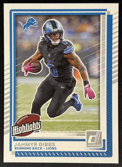 Jahmyr Gibbs 2025 Panini Donruss Rookies & Highlights Lions Sports Trading Cards