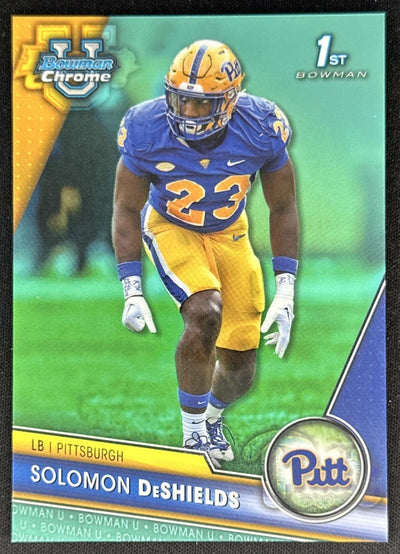 Solomon DeShields 2023 Bowman University Chrome Aqua Refractor /299 Sports Trading Cards