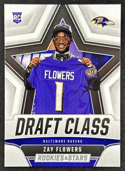 Zay Flowers 2023 Panini Rookies & Stars Draft Class Ravens Front