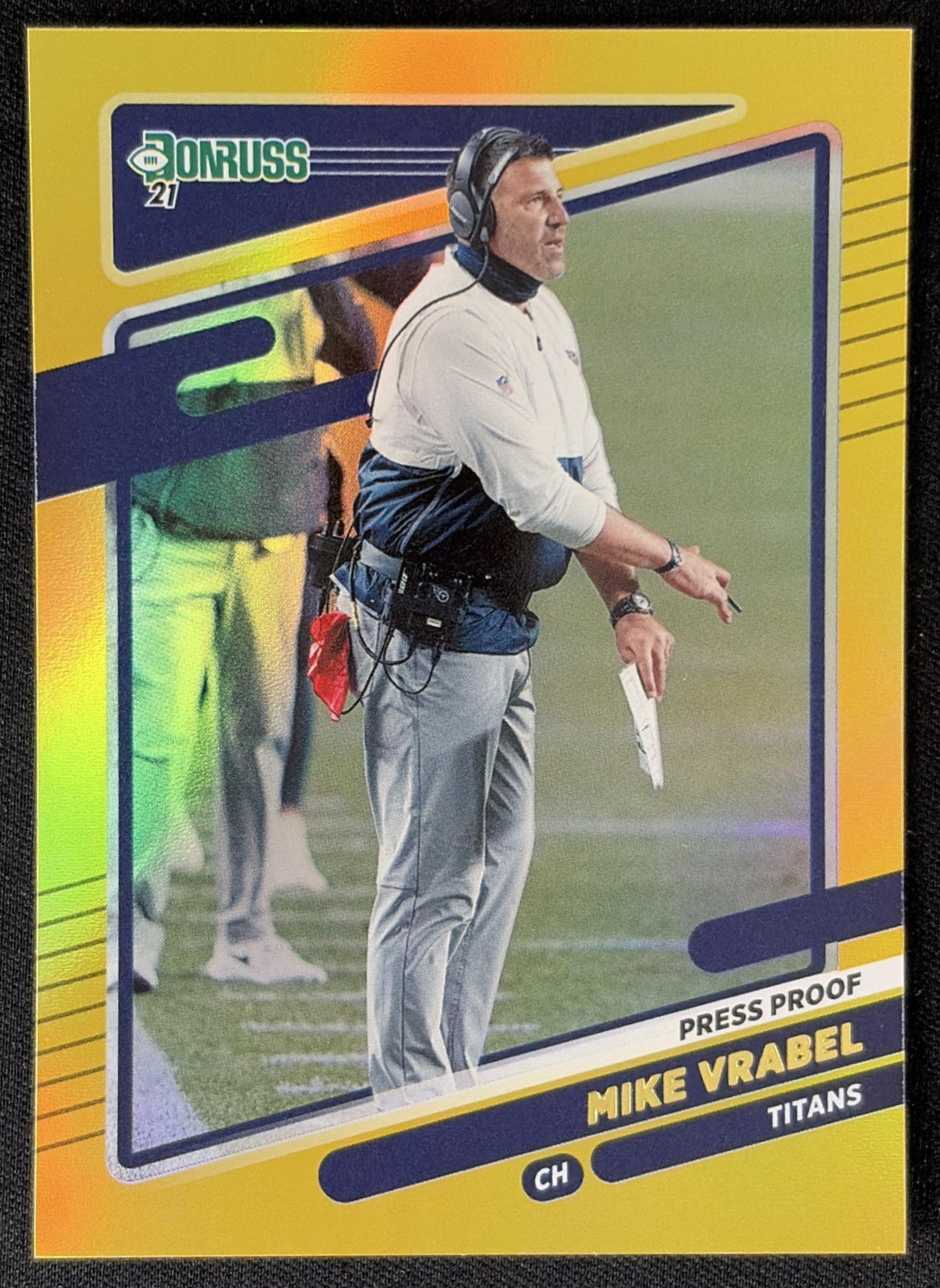 Mike Vrabel 2021 Panini Donruss Press Proof Premium Titans - Tennessee Titans