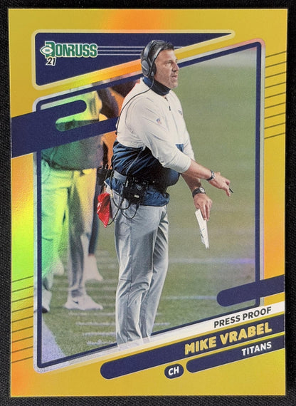Mike Vrabel 2021 Panini Donruss Press Proof Premium Titans - Tennessee Titans