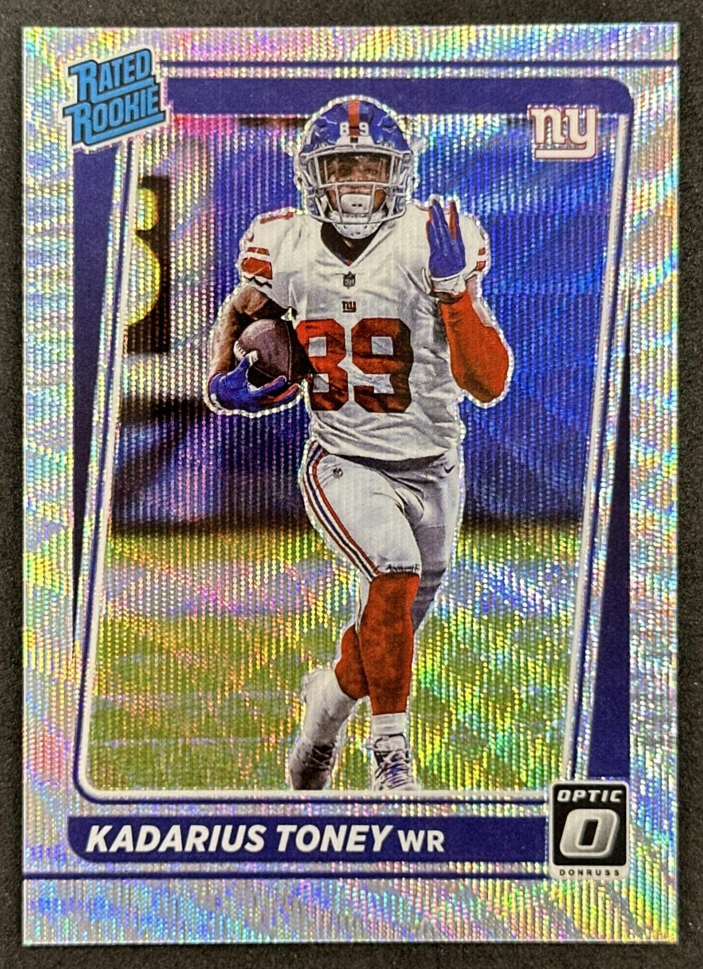 Kadarius Toney 2021 Panini Donruss Optic Wave /299 Giants Default Title Sports Trading Cards
