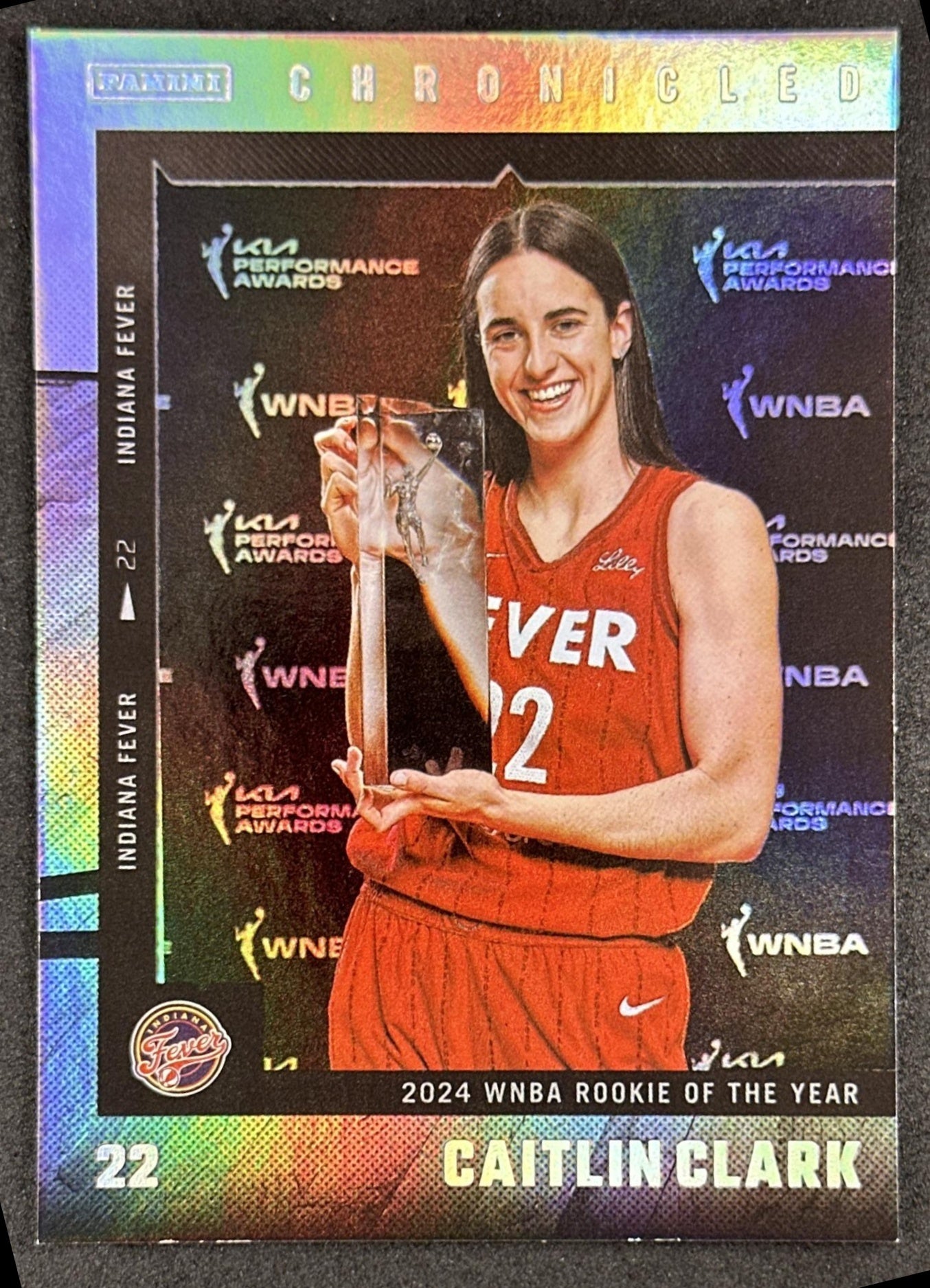 Caitlin Clark 2025 Panini Chronicled WNBA Holo Fever 16 Indiana Fever