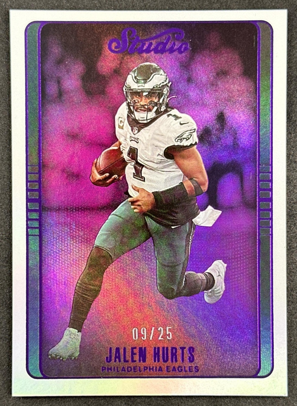 Jalen Hurts 2022 Chronicles Studio Purple /25 Eagles Sports Trading Cards
