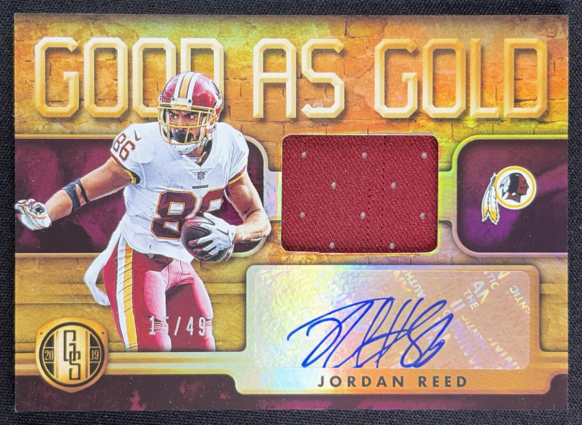 Jordan Reed 2019 Panini Gold Standard Good as /49 Redskins Sports Trading Card