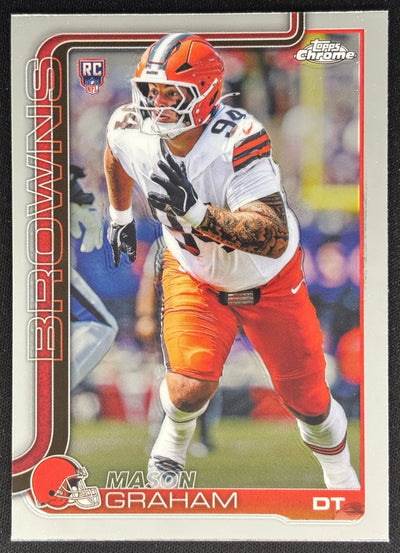 Mason Graham 2025 Topps Chrome Rookie Browns Sports Trading Cards