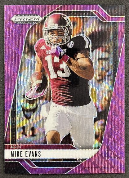 Mike Evans 2025 Panini Prizm Draft Picks Purple Wave Aggies Buccaneers