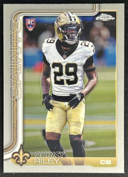 Quincy Riley 2025 Topps Chrome Rookie Saints Sports Trading Cards