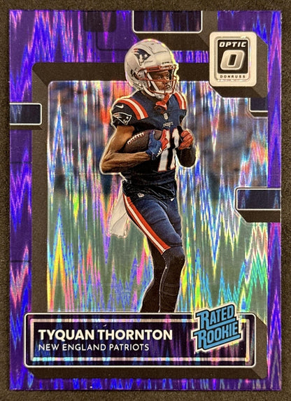 Tyquan Thornton 2022 Panini Donruss Optic Purple Shock Patriots Chiefs