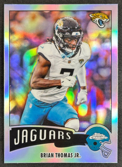 Brian Thomas Jr. 2025 Topps Chrome 1975 Refractor Jaguars Sports Trading Cards