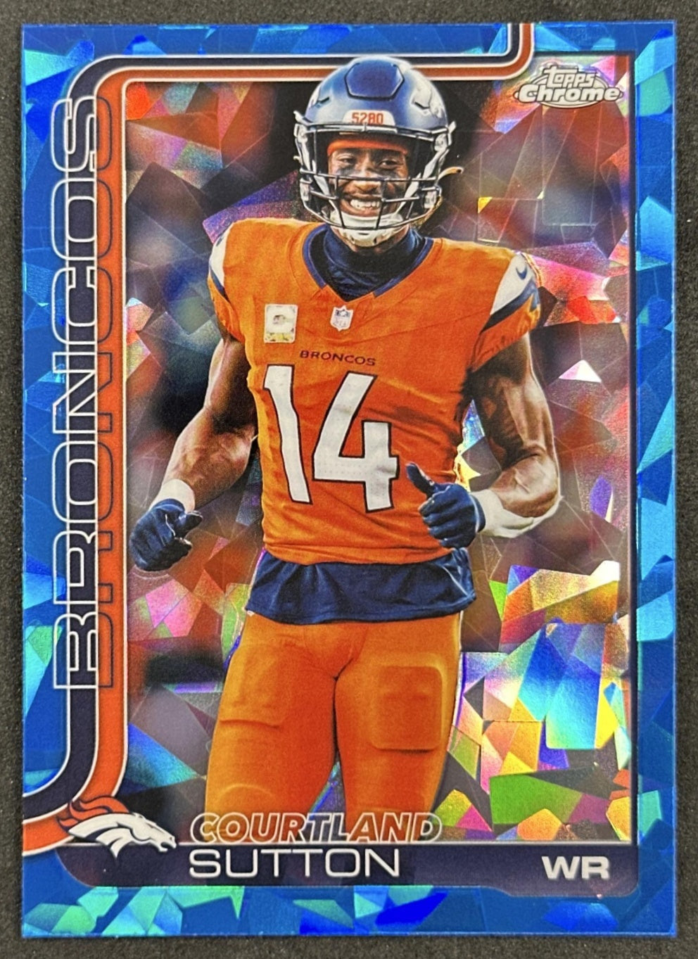 Courtland Sutton 2025 Topps Chrome Sapphire Broncos