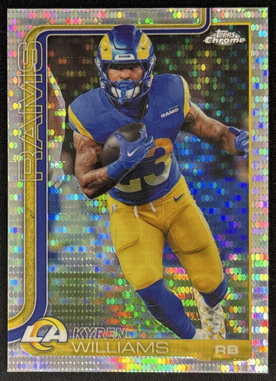 Kyren Williams 2025 Topps Chrome Pulsar Refractor Rams front