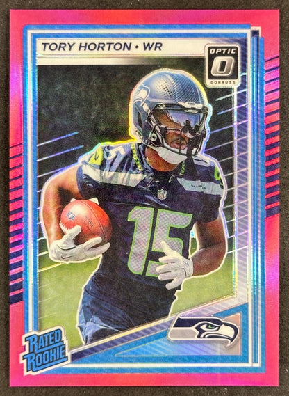 Tory Horton 2025 Donruss Optic Rated Rookie Pink Prizm Seahawks Default Title Football Card