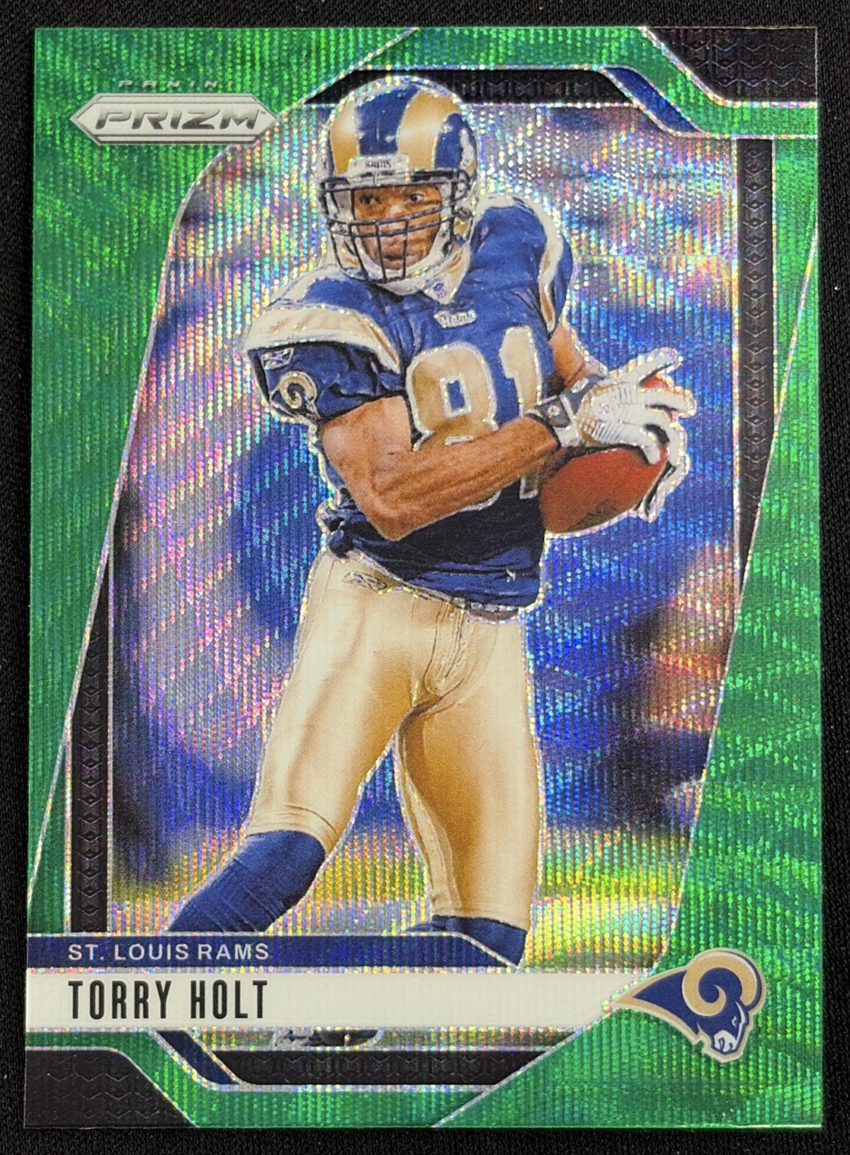 Torry Holt 2024 Panini Prizm Green Wave Prizm Rams Sports Trading Card