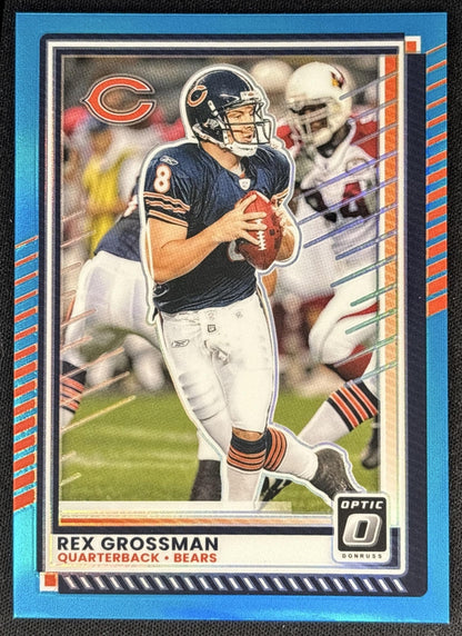 Rex Grossman 2025 Panini Donruss Optic Aqua Prizm /349 Bears
