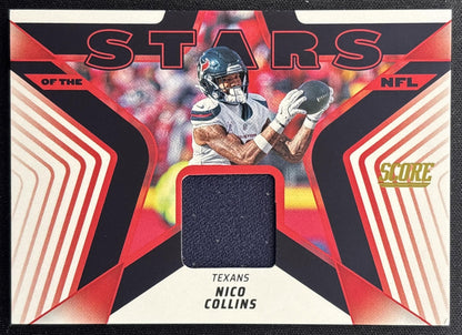 Nico Collins 2025 Panini Score Stars of the NFL Jersey Texans Sports Trading Cards