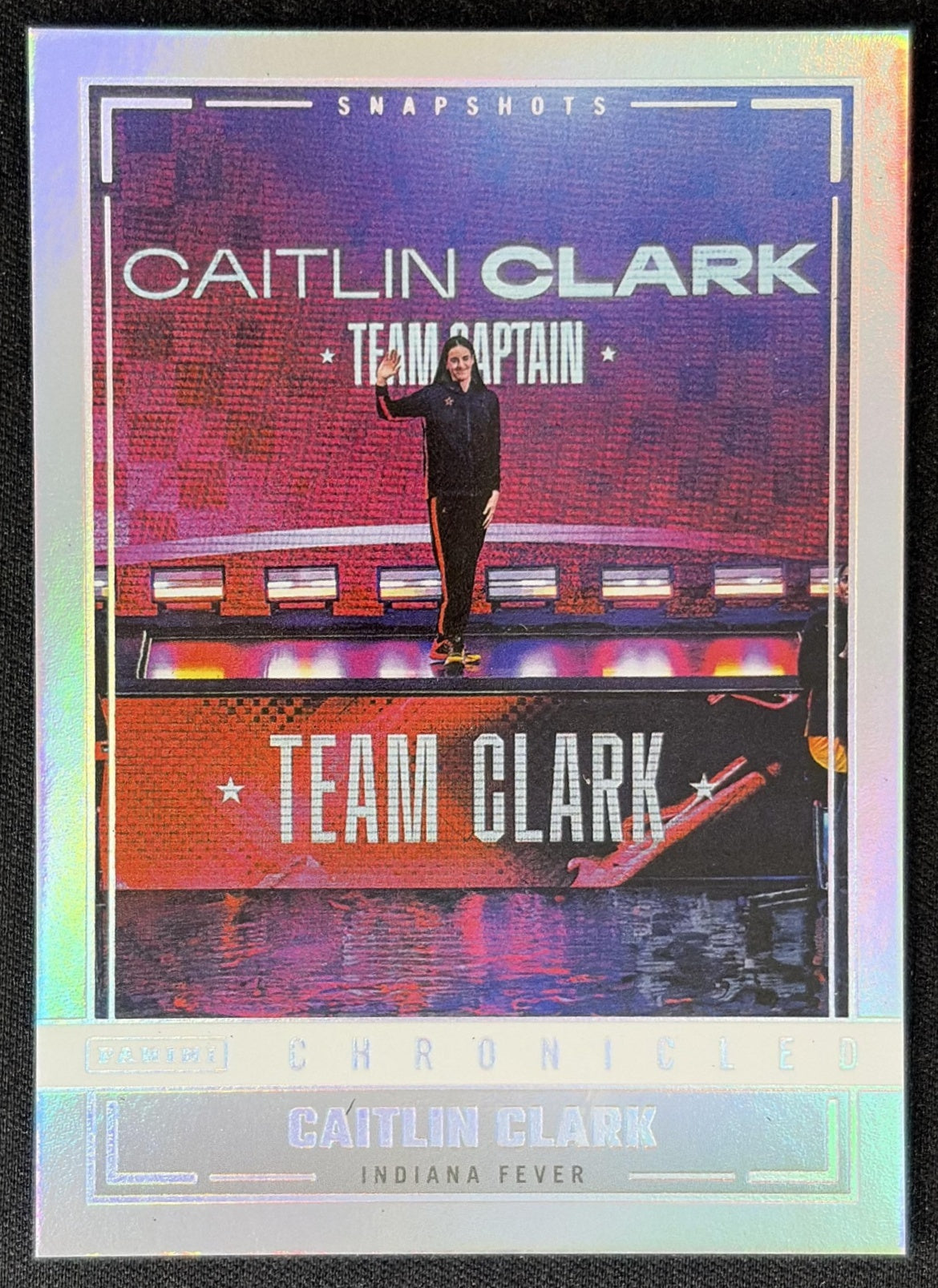 Caitlin Clark 2025 Panini Chronicled Snap Shots Holo Fever 98