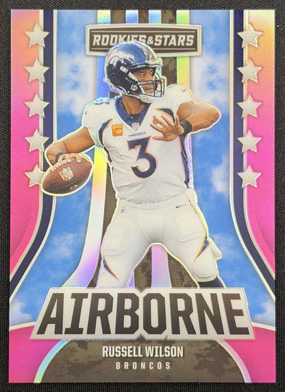 Russell Wilson 2023 Panini Rookies & Stars Airborne Pink /75 Broncos