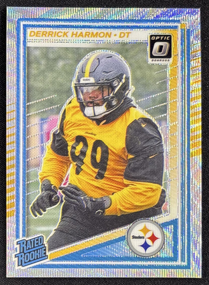 Derrick Harmon 2025 Panini Donruss Optic Rated Rookie Wave Prizm /300 Steelers