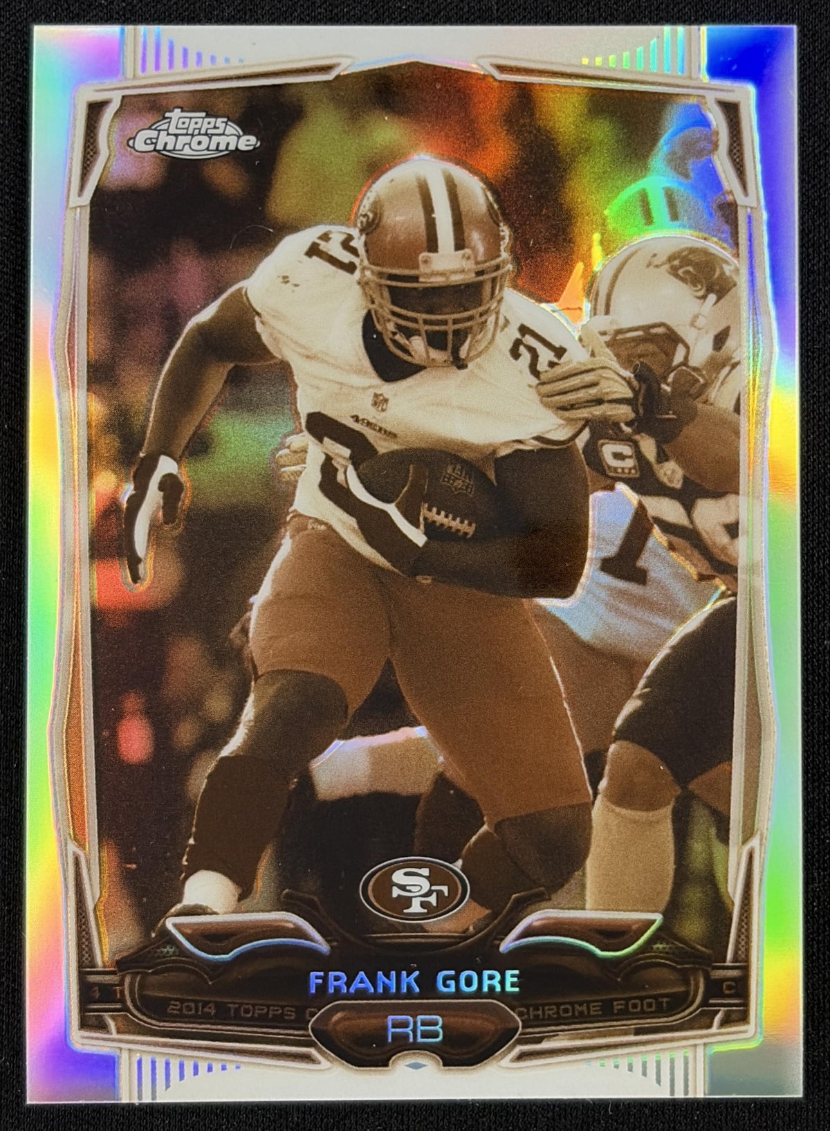 Frank Gore 2014 Topps Chrome Sepia Refractors /99 49ers Sports Trading Card