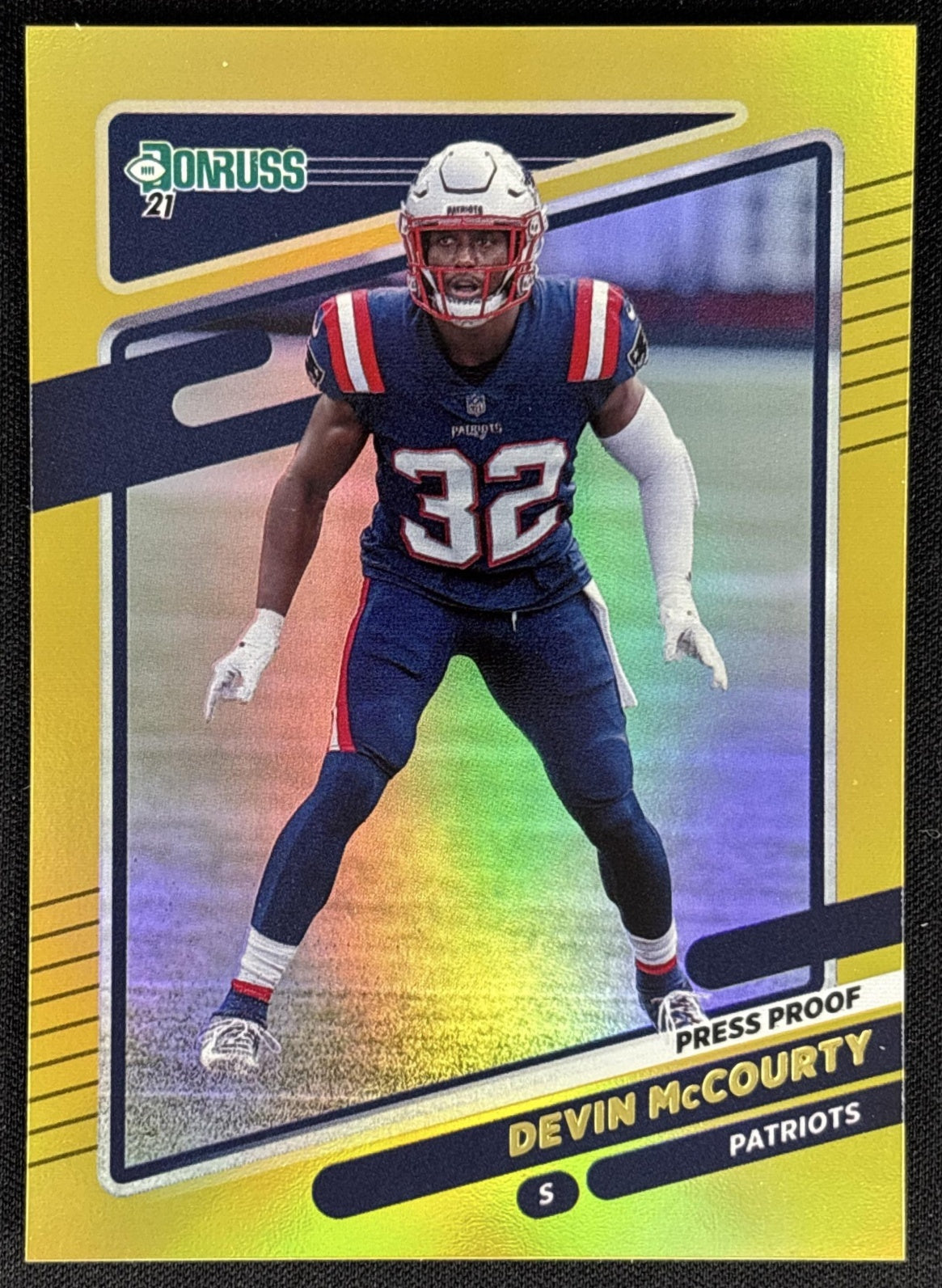 Devin McCourty 2021 Panini Donruss Press Proof Premium Patriots