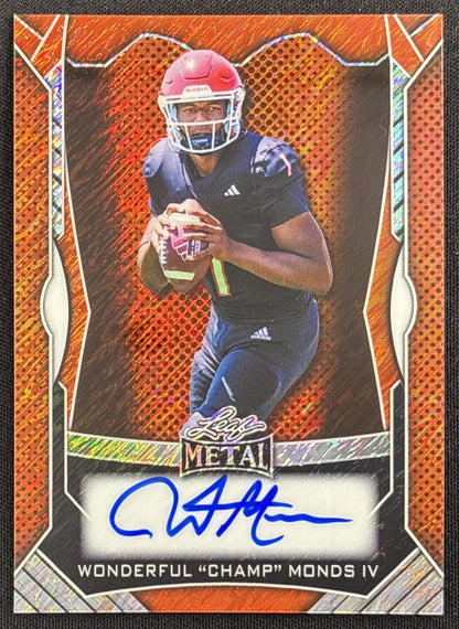 Wonderful "Champ" Monds IV 2025 Leaf MEtal Auto /6