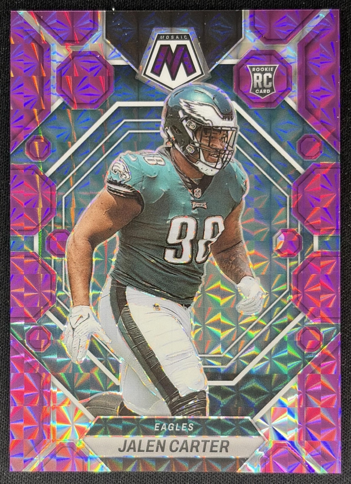 Jalen Carter 2023 Panini Mosaic Purple Mosaic Prizm /49 Eagles