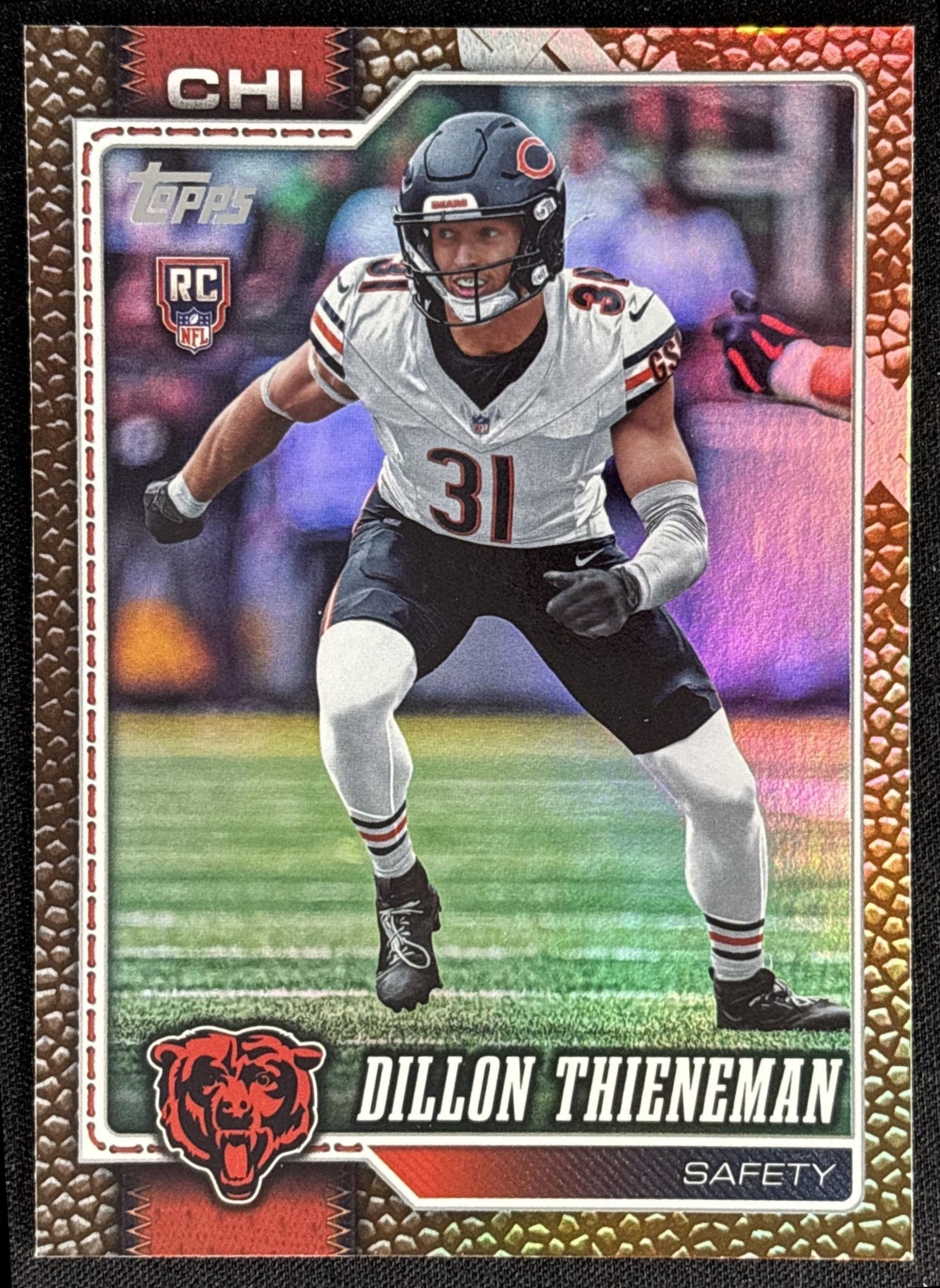 Dillon Thieneman 2026 Topps Football Leather Foil Bears