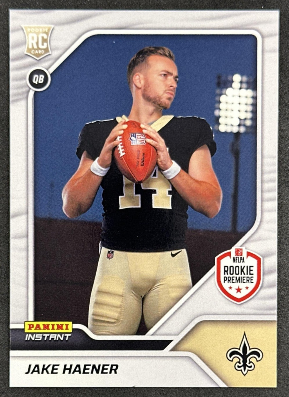 Jake Haener 2023 Panini Instant NFL RPS First Look Saints front