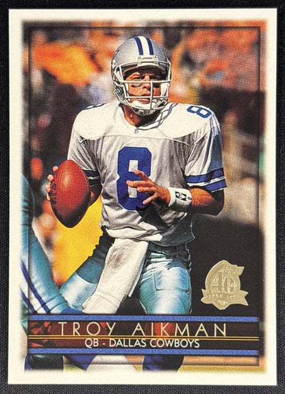 Troy Aikman 1996 Topps Cowboys Sports Trading Card
