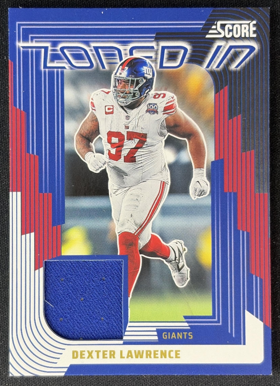Dexter Lawrence 2025 Panini Score Zoned In Jerseys Giants front