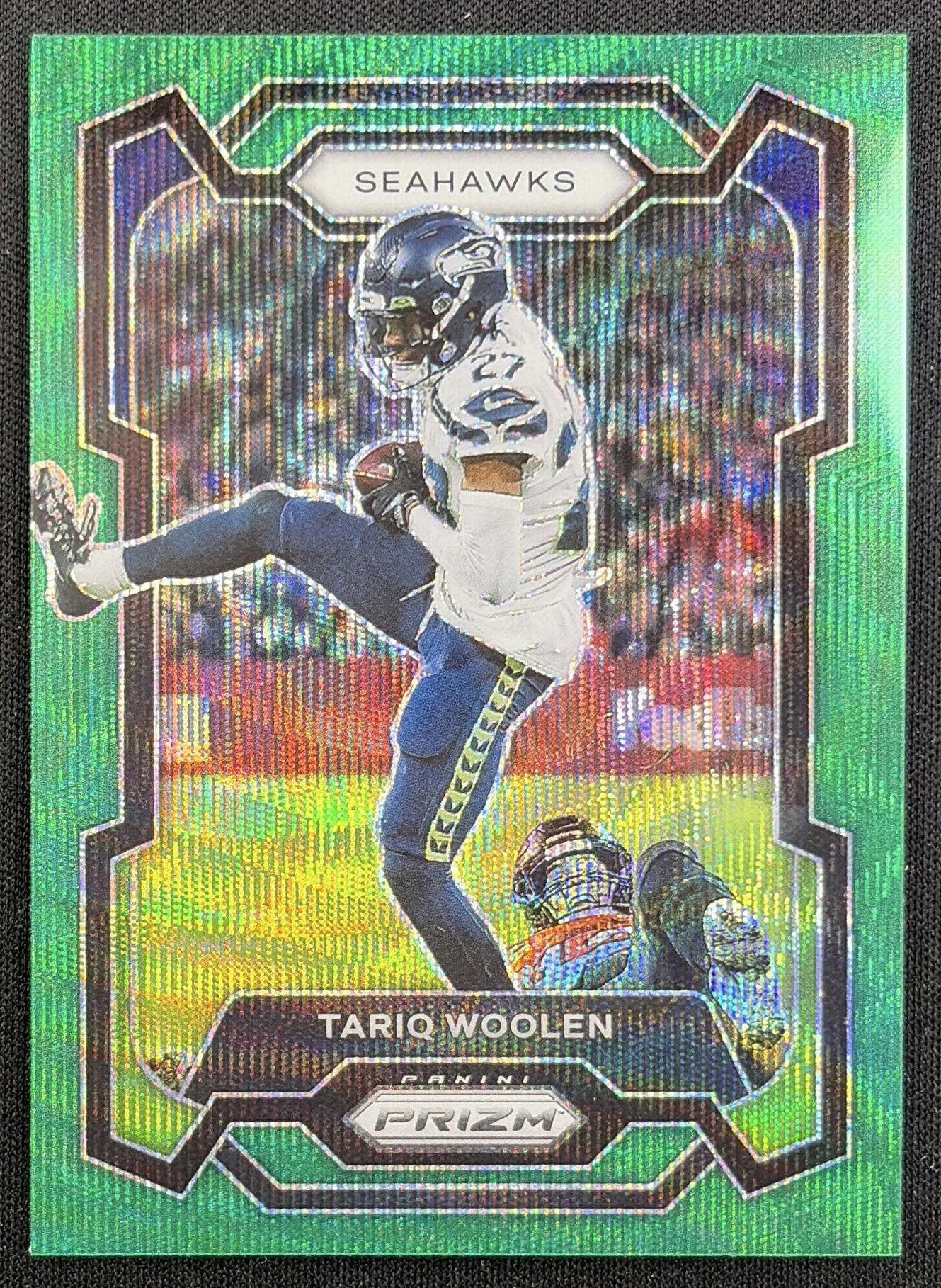 Tariq Woolen 2023 Panini Prizm Green Wave Seahawks