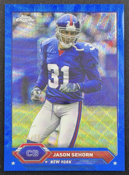 Jason Sehorn 2023 Topps Composite Chrome Blue Wave Refractor /75 Giants