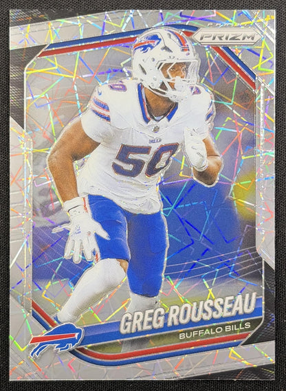 Greg Rousseau 2025 Panini Prizm Lazer Bills front