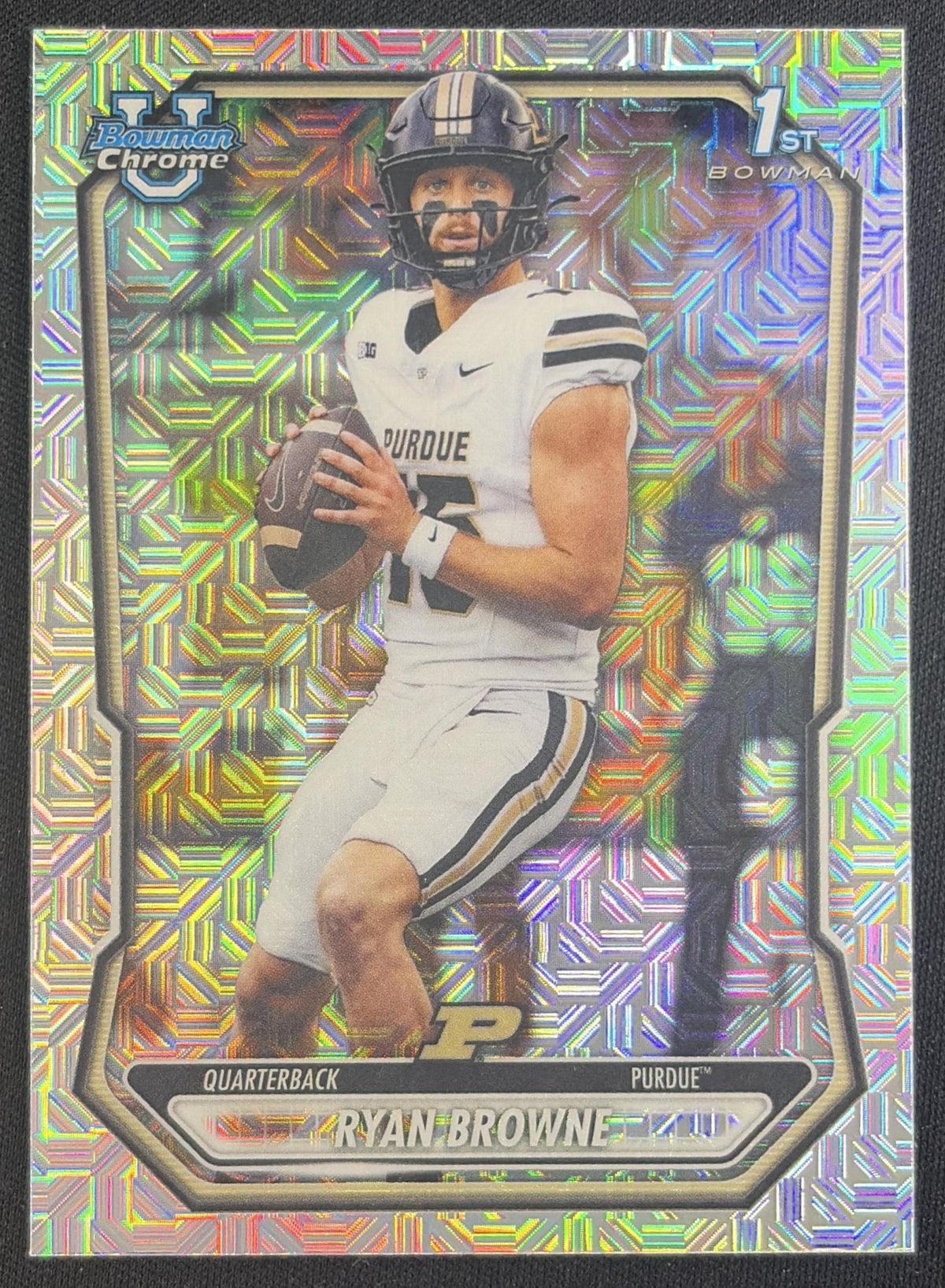 Ryan Browne 2026 Bowman Chrome Prospects Mojo Refractor Boilermakers