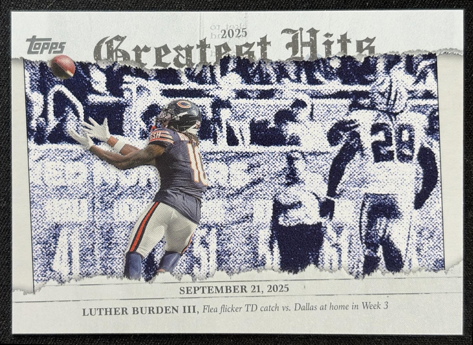 Luther Burden III 2026 Topps 2025 Greatest Hits Bears front
