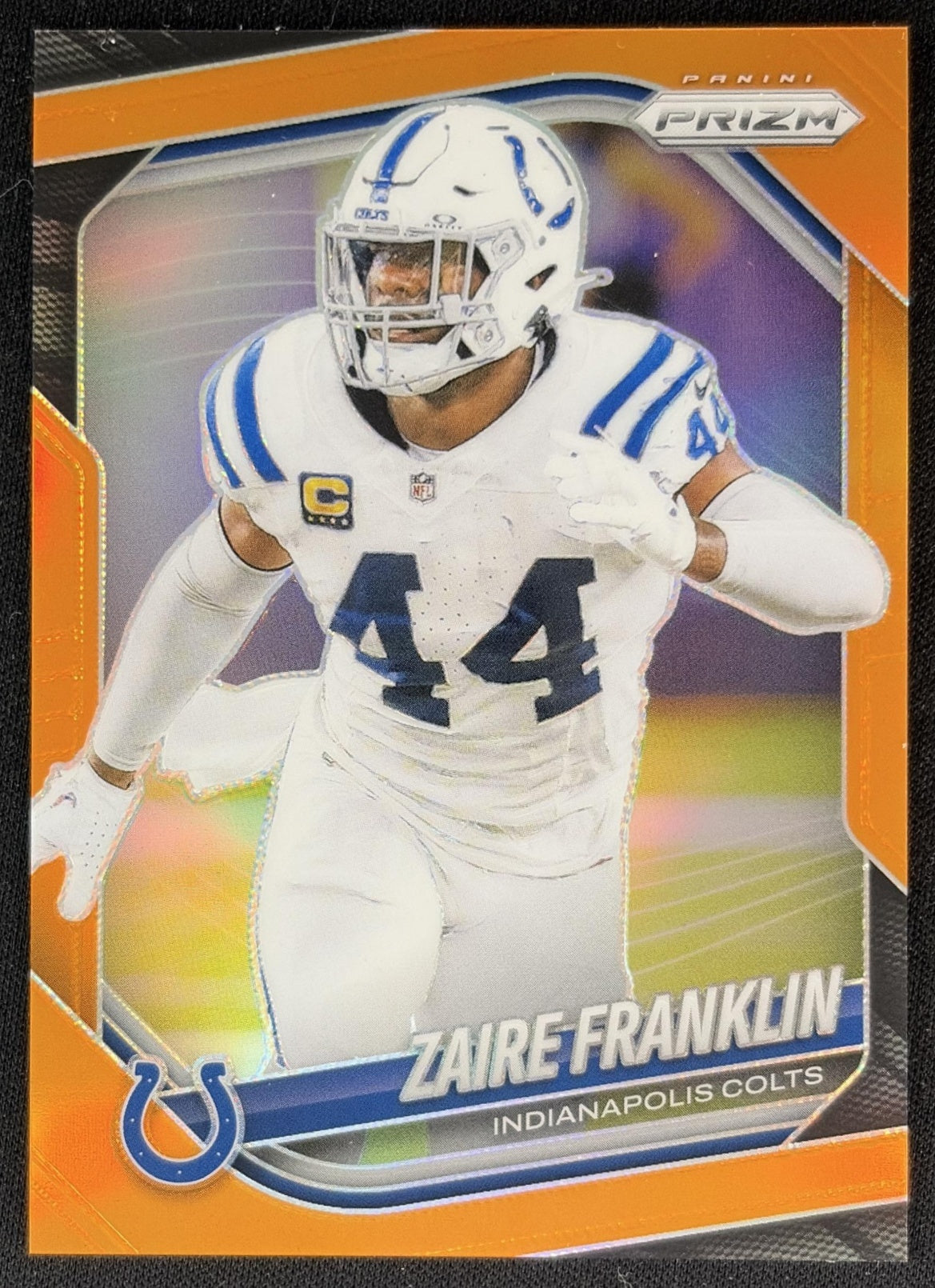 Zaire Franklin 2025 Panini Prizm Orange /249 Colts