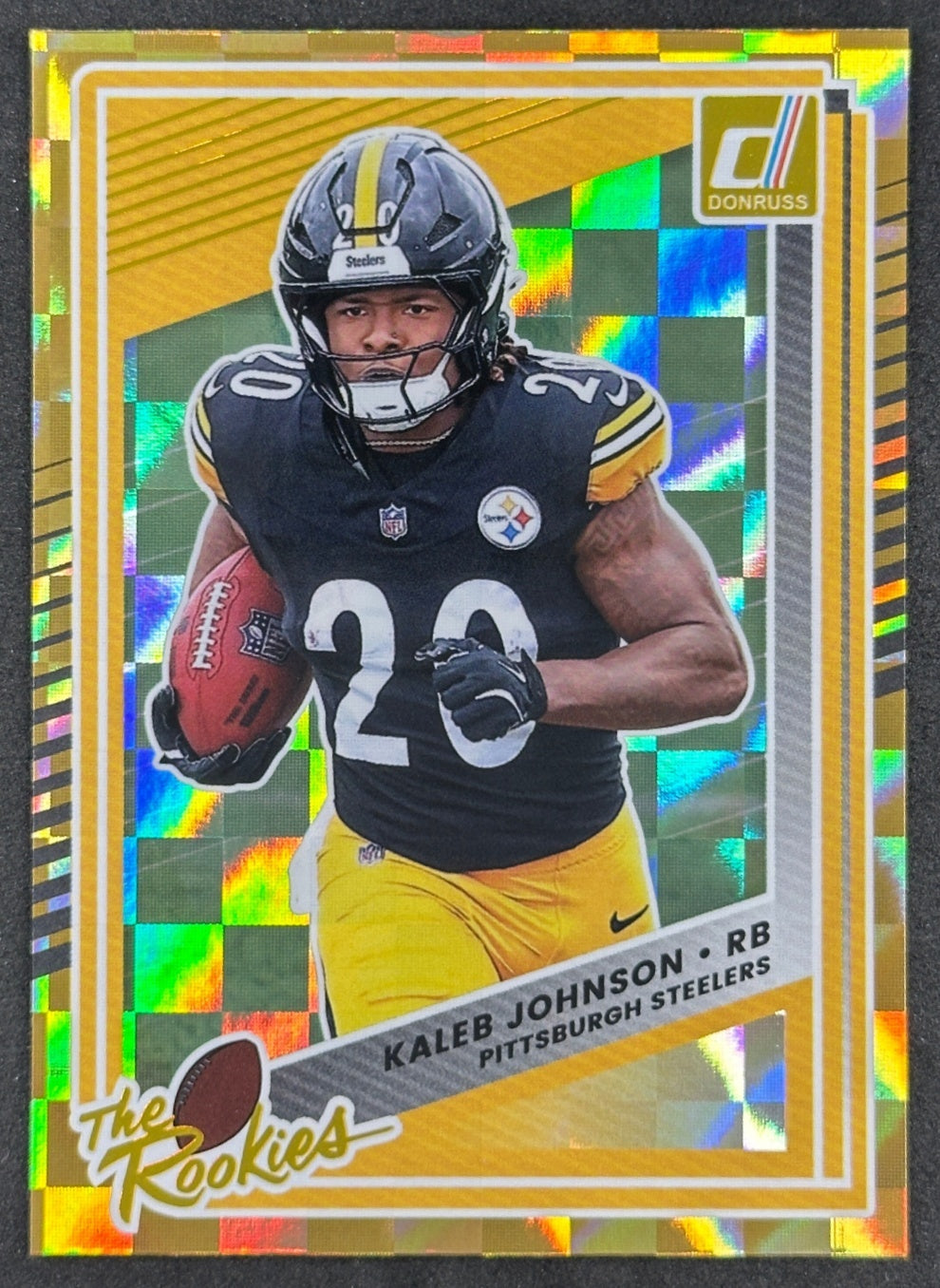 Kaleb Johnson 2025 Donruss The Rookies Steelers Sports Trading Card