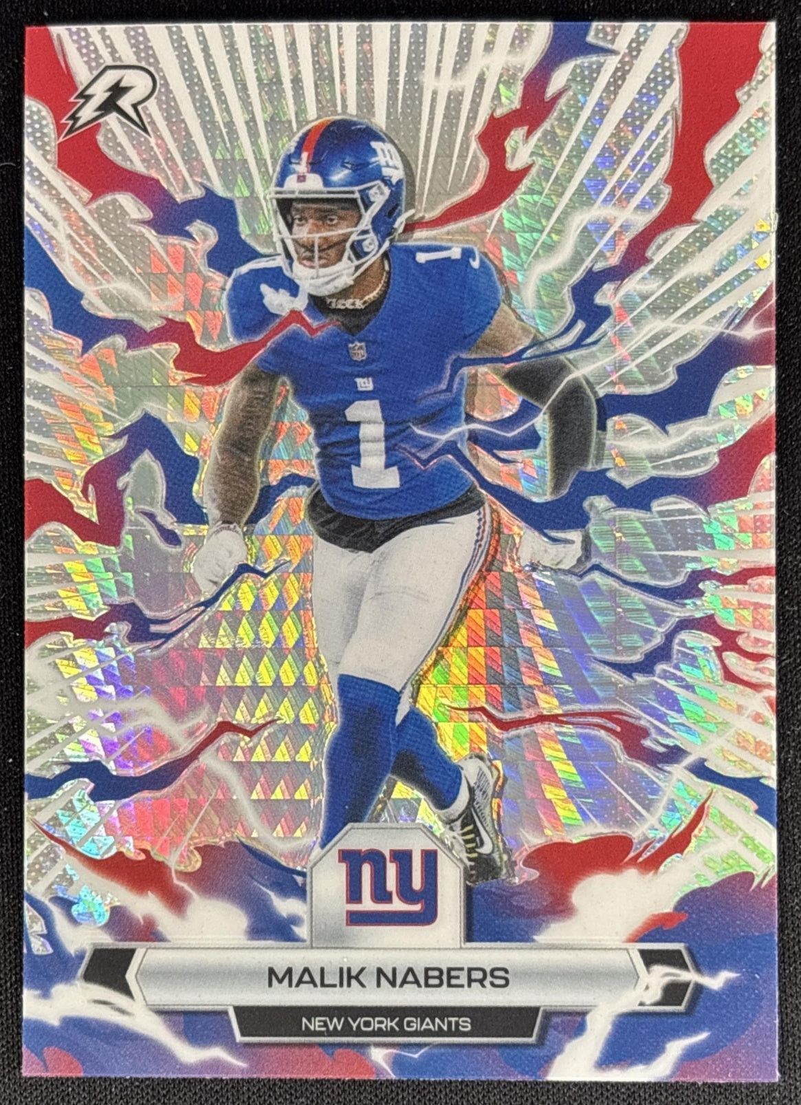 Malik Nabers 2025 Topps Resurgence Prism Refractor Giants