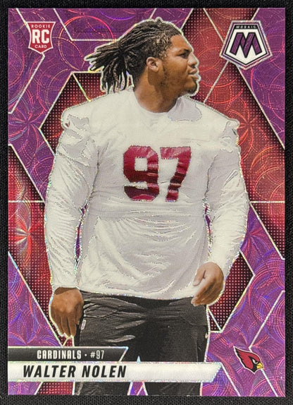 Walter Nolen 2025 Panini Mosaic Rookies Purple Scope Prizm Cardinals front