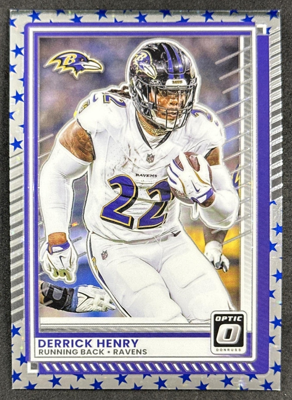 Derrick Henry 2025 Panini Donruss Optic Stars Prizm Ravens front